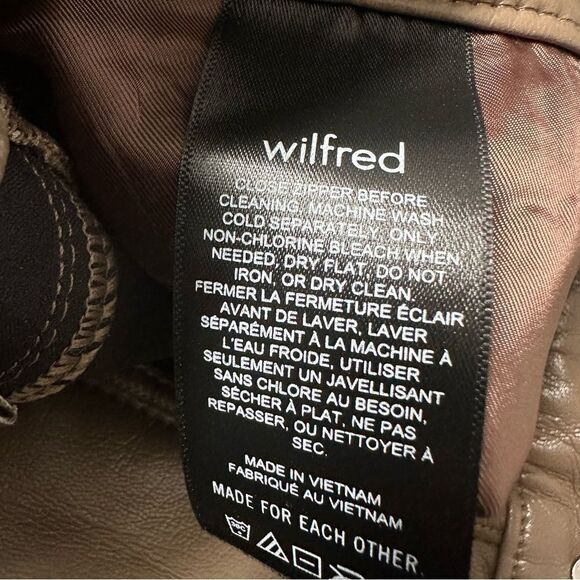 Aritzia Wilfred Melina Straight Leg Vegan Leather Pant Sz 10 - Picture 8 of 14